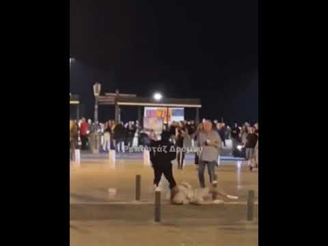 Βίντεο ντοκουμέντο: Η στιγμή της άγριας επίθεσης σε νεαρό στην πλατεία Αριστοτέλους